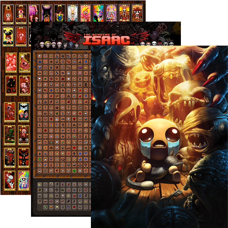 The Binding of Isaac Wall Poster Bundle Nicalis Store powered by Hypergun The Binding of Isaac Wall Poster Bundle Nicalis Store powered by Hypergun