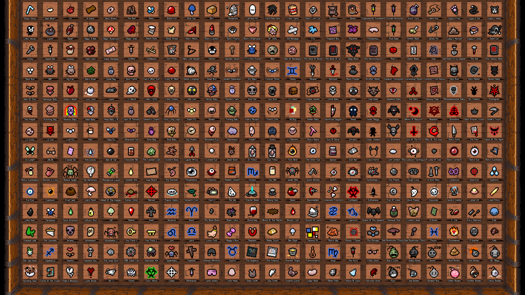 Isaac Shop The Binding of Isaac Afterbirth+ Items and Trinkets Poster – Nicalis ...